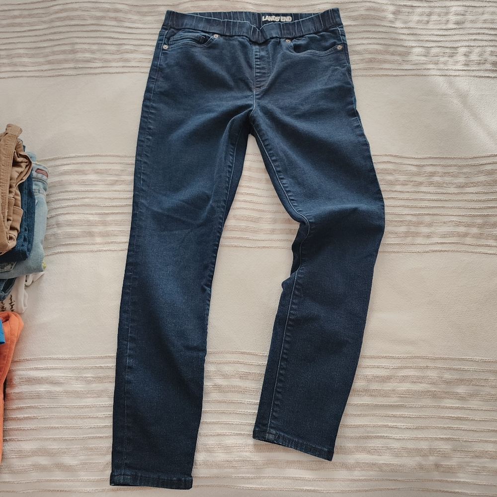 Lands End Pull On Stretch Jeans
